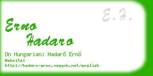 erno hadaro business card